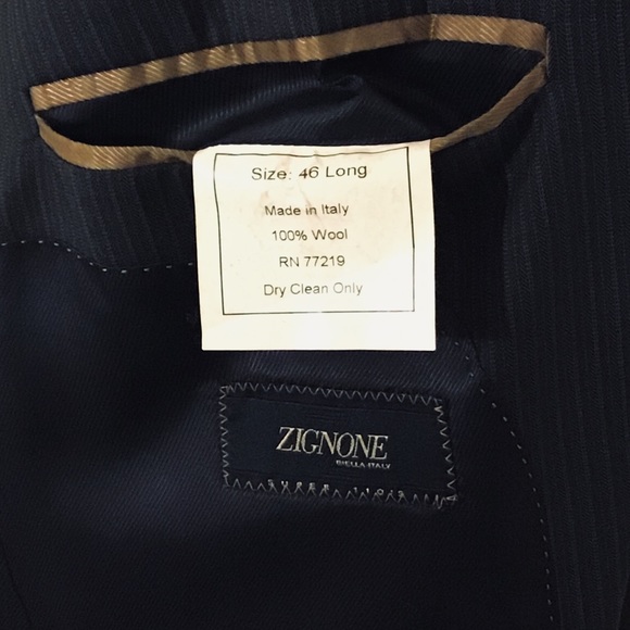 “PRONTO UOMO” Men’s Signature Navy Jacket/ITALY - Picture 4 of 7